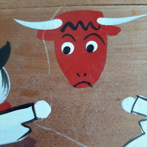 VINTAGE HAND PAINTED WOODEN RECIPE BOX - Picture 7 of 9